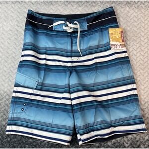 Mossimo Supply Co Board Shorts Mens 32 Blue Stripe Deadstock 2010 NWT